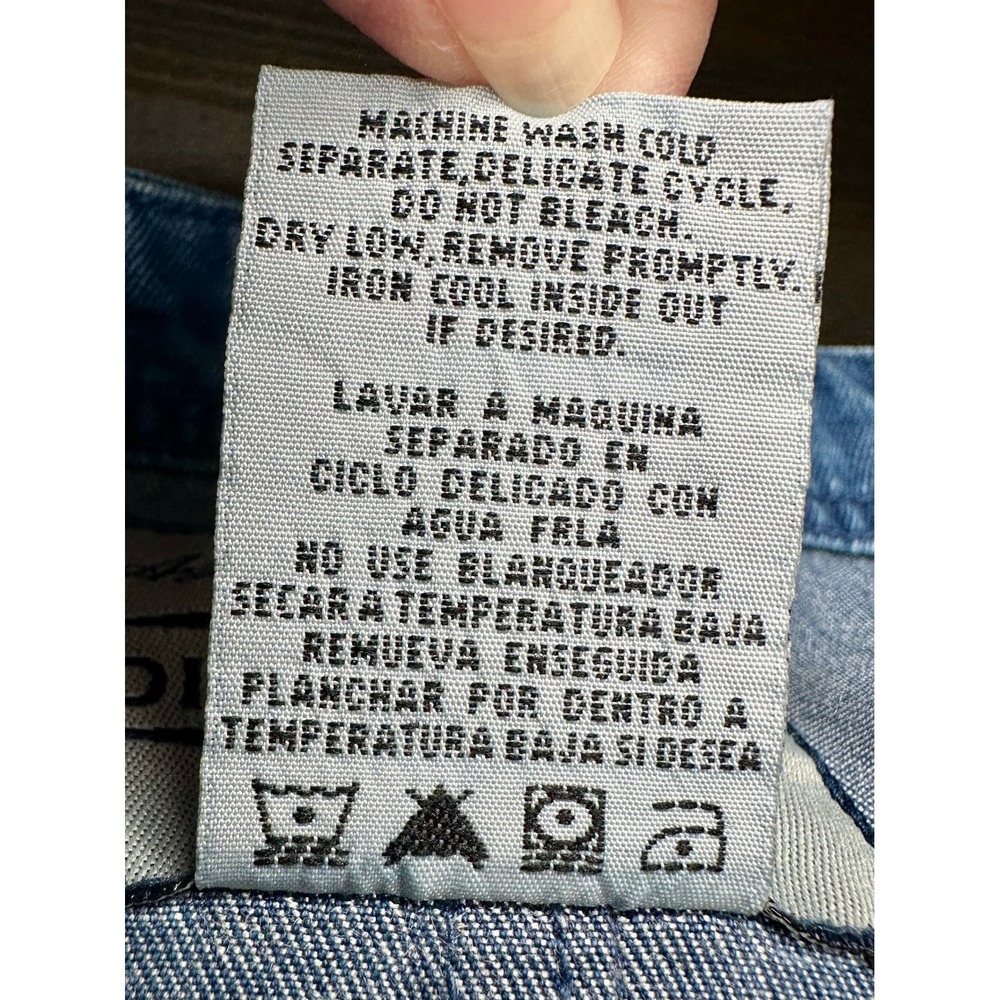 Vintage Denim Overall Pinafore Dress Women XL Maxi Blue Cotton Lyocell - Picture 9 of 11